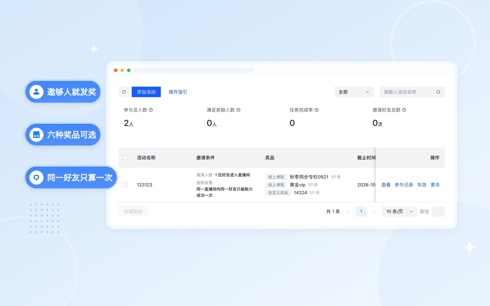 分享有礼：让老学员帮你拉新